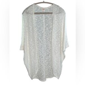 Cream White Open Cardigan with Batwing Shot Sleeve | Mossimo Supply SZ S